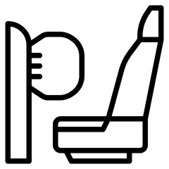 airbag car protection safety icon