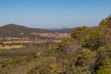 View of the historic center of the city of Pirenopolis City on July, 2022, Pirenopolis, Brazil.