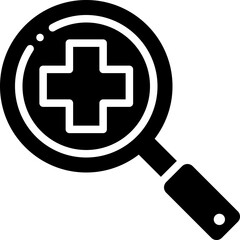 Fototapeta premium magnifier solid icon