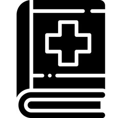 Obraz premium medical handbook solid icon
