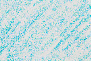 Wax crayon hand drawing blue background