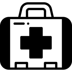 first aid kit solid line icon