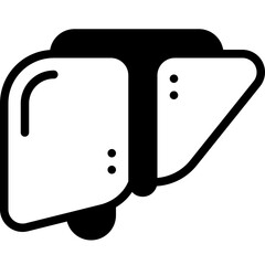 liver solid line icon