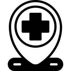 Obraz premium location solid line icon