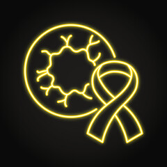 Oncology neon icon in line style