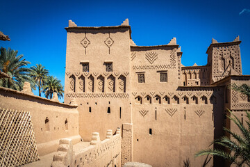 kasbah amridil, skoura, morocco, route of the 1000 kasbahs, north africa, palm trees