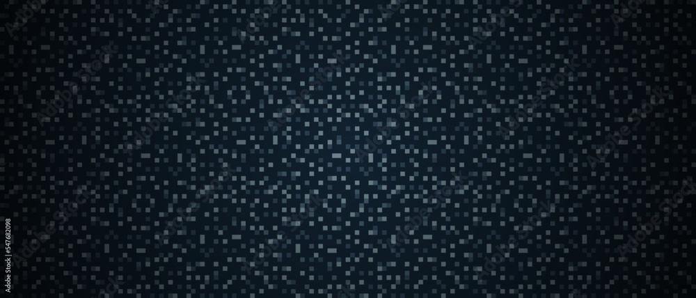 Poster abstract dark background of small squares or pixels. digital technology background. digital data squ