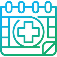 appointment gradient line icon