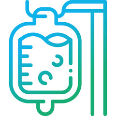 iv bag gradient line icon