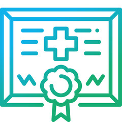 Obraz premium license gradient line icon