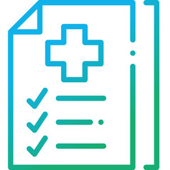 medical checkup gradient line icon