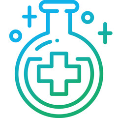 Obraz premium medical lab gradient line icon