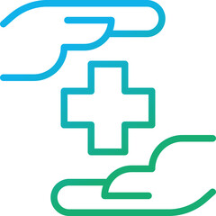 Obraz premium medical gradient line icon