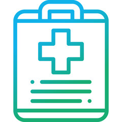 medical report gradient line icon