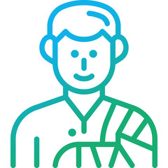Obraz premium patient gradient line icon