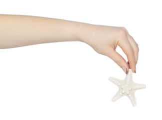 starfish in hand, concept to pass or discard