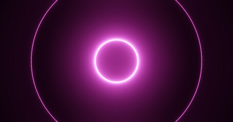 Render with pink neon circles
