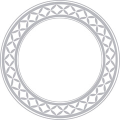 Circle Greek frame. Round meander border. Decoration elements patterns.