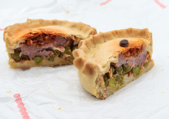 meat and pea pie from mallorca (traditional food)

