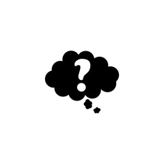 Thinking concept cloud icon logo isolated on white background