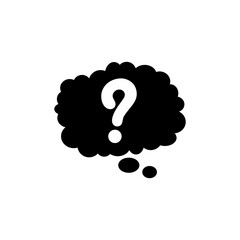 Thinking concept cloud icon logo isolated on white background