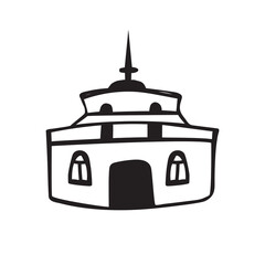 Hand drawing Theater Paiol Curitiba, Brazil