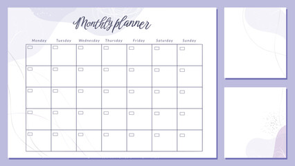 Printable planner template