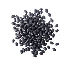 Black beans isolated on transparent png