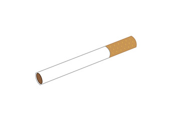 Cigarette icon. Smoking cigar isolated on white. 