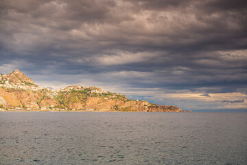 Taormina beach and sea