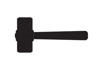 Mallet or hammer vector isolated on white. Judge's gavel icon.