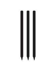 Wickets used in cricket vector isolated on white.