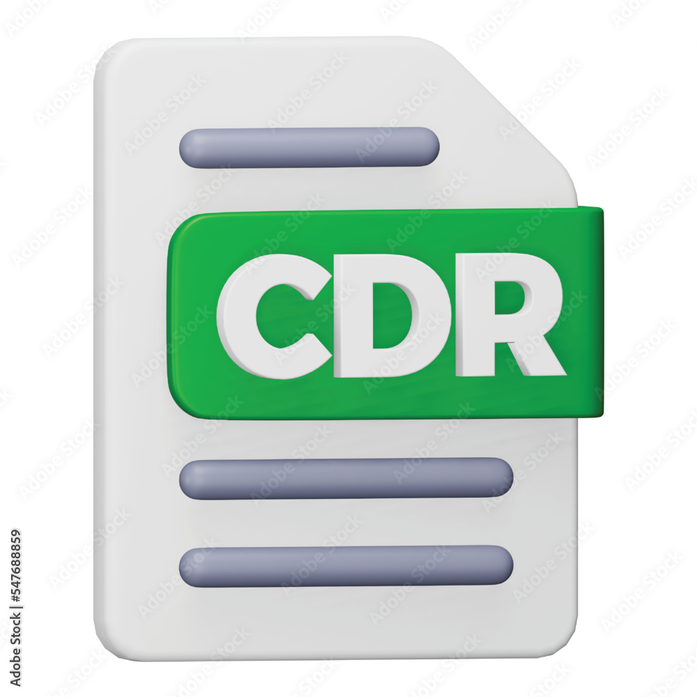 Poster cdr file format 3d rendering isometric icon.