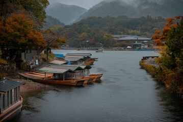 Boats on a Kyoto  Lake (Close Up)