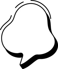 Cute doodle speech bubble hand drawn for decoration