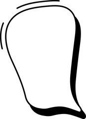 Cute doodle speech bubble hand drawn for decoration