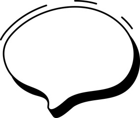 Cute doodle speech bubble hand drawn for decoration