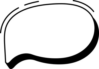 Cute doodle speech bubble hand drawn for decoration