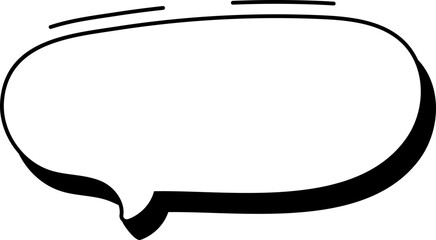 Fototapeta premium Cute doodle speech bubble hand drawn for decoration
