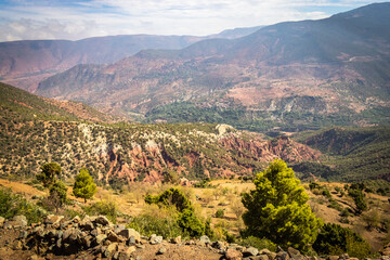 Fototapeta na wymiar Col du Tichka moutain pass, high atlas mountains, morocco, north africa, mountains