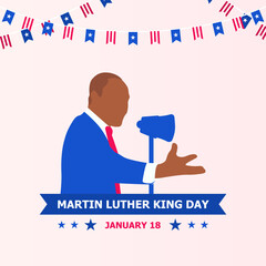 Martin Luther King Day Design - obrazy, fototapety, plakaty