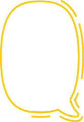 Cute pastel doodle speech bubble hand drawn for decoration