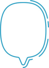 Cute pastel doodle speech bubble hand drawn for decoration