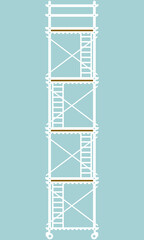 Scaffolding construction flat line icon vector.