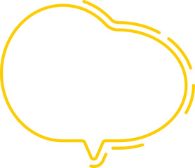 Cute pastel doodle speech bubble hand drawn for decoration