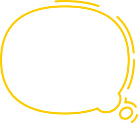 Cute pastel doodle speech bubble hand drawn for decoration