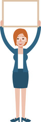 Businesswoman, officer female at work.