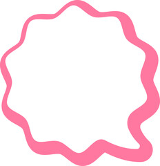 Cute pastel doodle speech bubble hand drawn for decoration