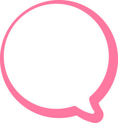 Cute pastel doodle speech bubble hand drawn for decoration