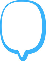 Cute pastel doodle speech bubble hand drawn for decoration